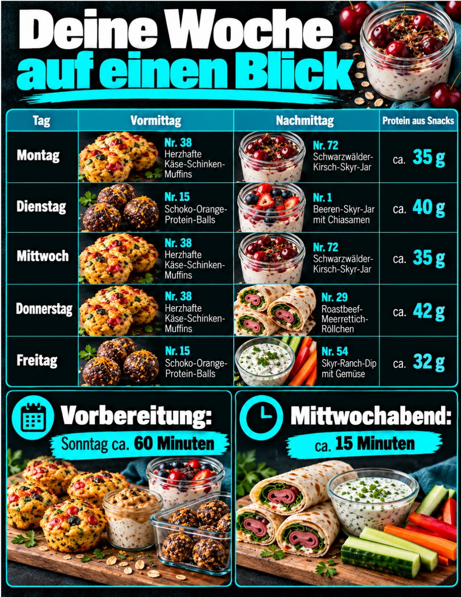 Innenseite: Dein Wochen-Snackplan